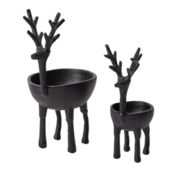 10.25”H X 6.5” X 5” BLACK METAL DASHER REINDEER BOWL 7 10.25”H X 6.5” X 5” BLACK METAL DASHER REINDEER BOWL -Cheap CERAMIC Shop 1025h x 65 x 5 black metal dasher reindeer bowl 2