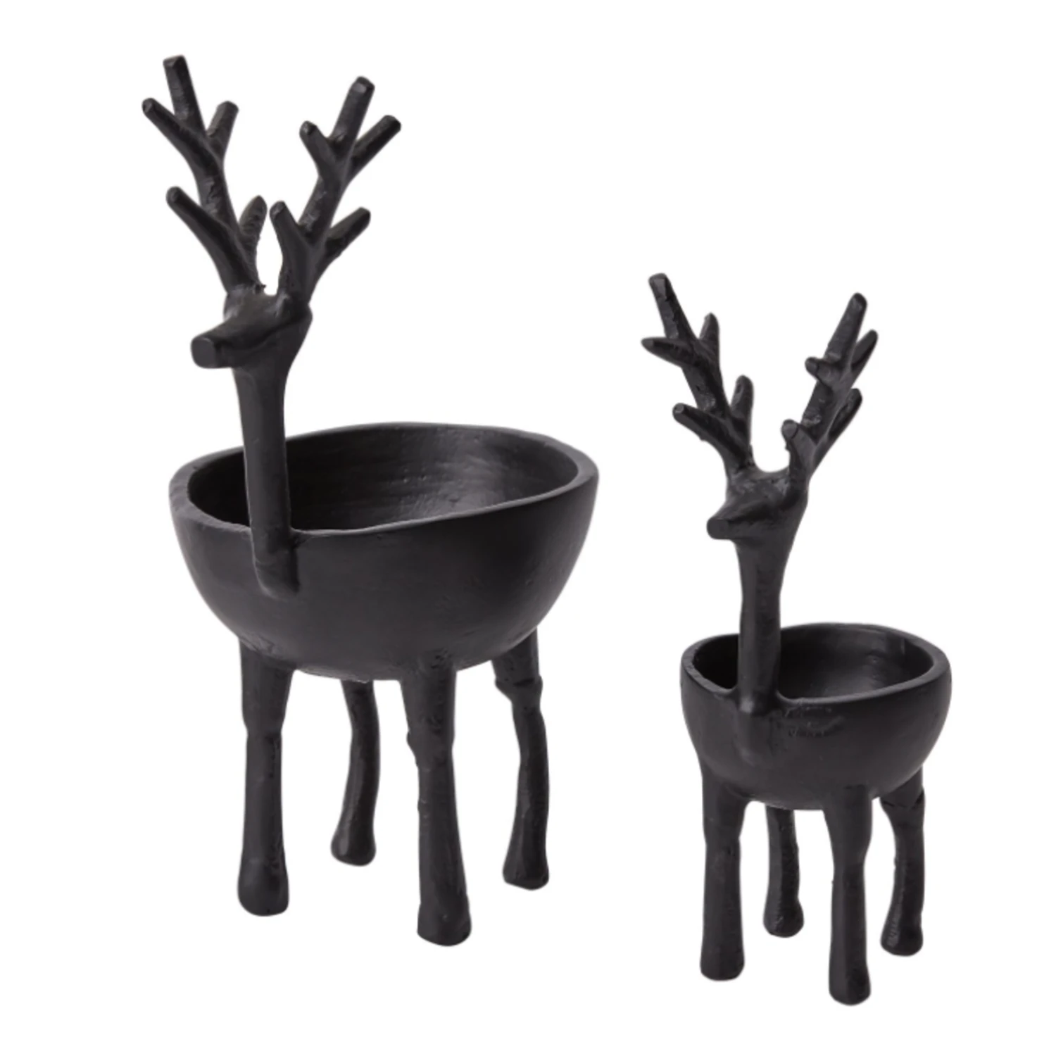 10.25”H X 6.5” X 5” BLACK METAL DASHER REINDEER BOWL 5 10.25”H X 6.5” X 5” BLACK METAL DASHER REINDEER BOWL - Image 3