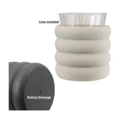 11”H X 12” WHITE CERAMIC WAVA PLANTER -Cheap CERAMIC Shop 11h x 12 white ceramic wava planter 1