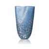 14.25”H X 10.25” BLUE GLASS CRISS CROSS VASE -Cheap CERAMIC Shop 1425h x 1025 blue glass criss cross vase