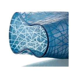 14.25”H X 10.25” BLUE GLASS CRISS CROSS VASE -Cheap CERAMIC Shop 1425h x 1025 blue glass criss cross vase 2