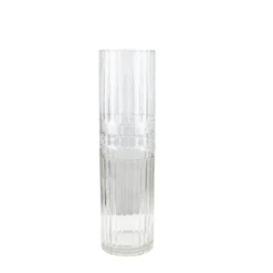 18”H X 5” CLEAR GLASS FLUTED LAYLA VASE