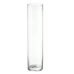 20"H X 10" CLEAR GLASS CYLINDER VASE