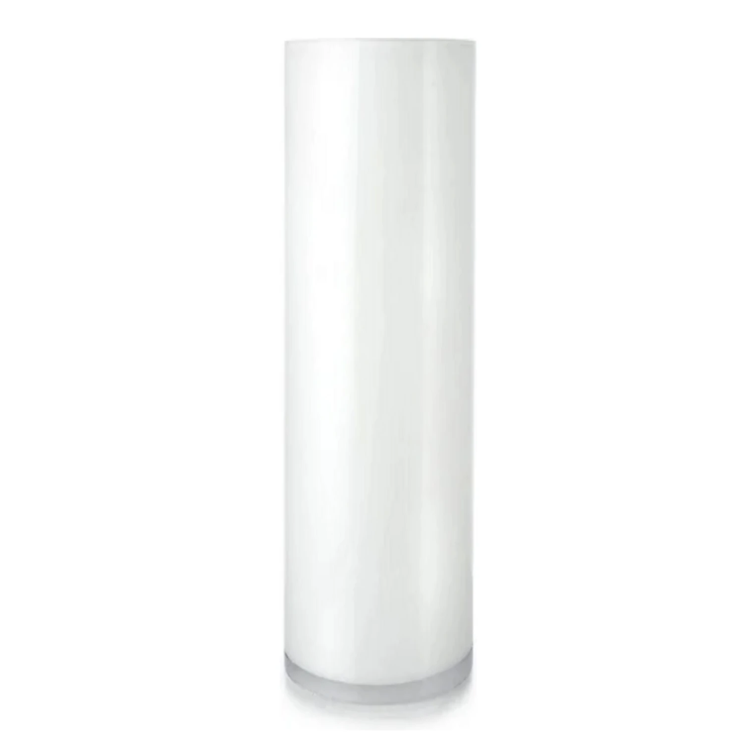 20"H X 5" WHITE GLASS CYLINDER VASE 3 20"H X 5" WHITE GLASS CYLINDER VASE