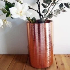 4.25’’ MET ROSE GOLD LEAF ASPIDISTRA -Cheap CERAMIC Shop 425 met rose gold leaf aspidistra 2