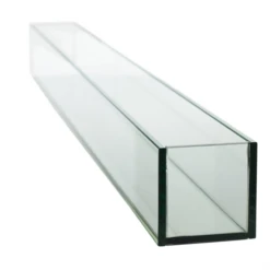 4"h X 32"l X 4" LOW RECTANGLE PLATED GLASS