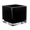 4"H X 4" X 4" BLACK GLASS CUBE VASE -Cheap CERAMIC Shop 4h x 4 x 4 black glass cube vase