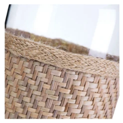 6.5” X 4” BOHO STYLE BURLAP WICKER BUD VASE -Cheap CERAMIC Shop 65 x 4 boho style burlap wicker bud vase 3