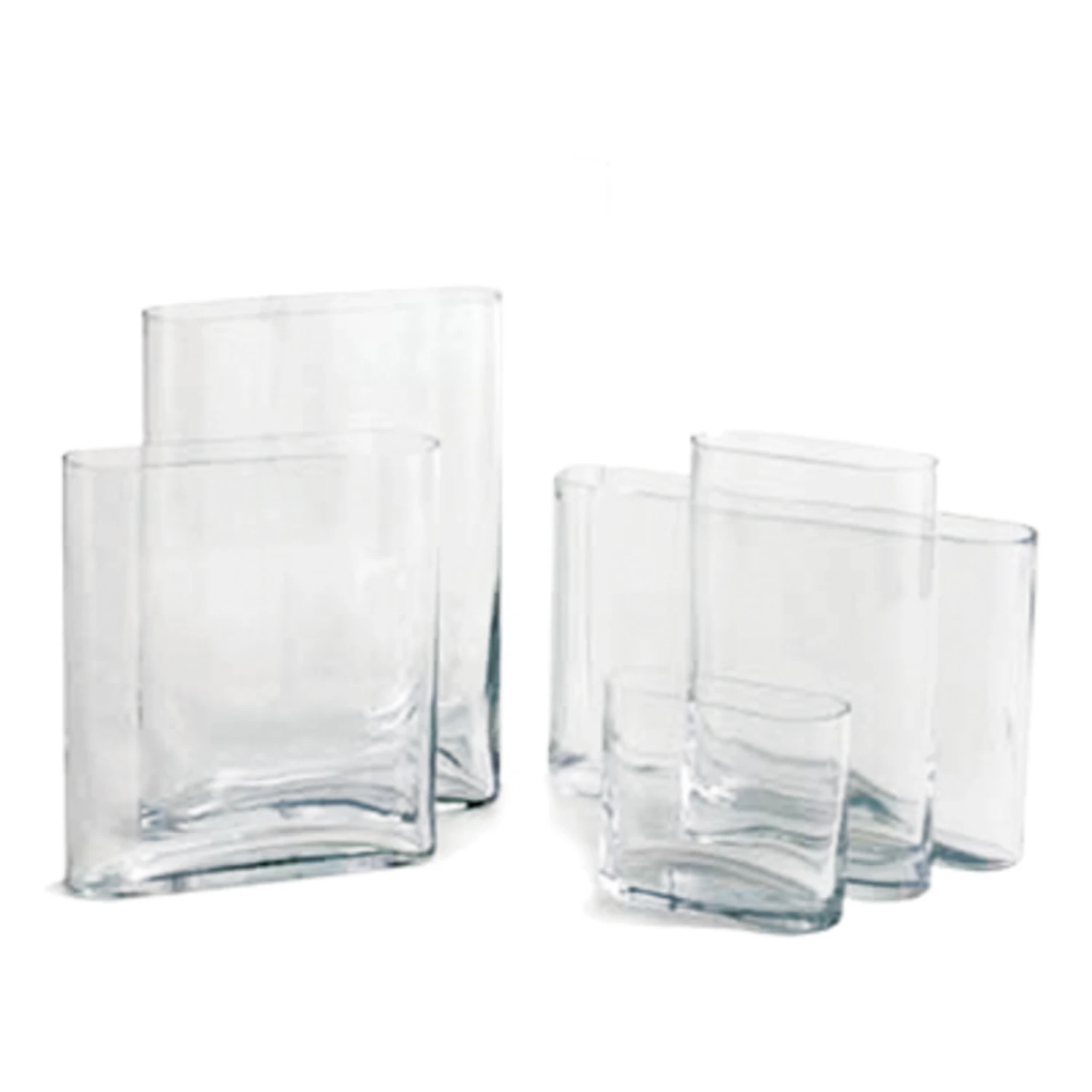 6"H X 10"L X 2" CLEAR NARROW POCKET VASE WITH OVAL CORNERS 3 6"H X 10"L X 2" CLEAR NARROW POCKET VASE WITH OVAL CORNERS