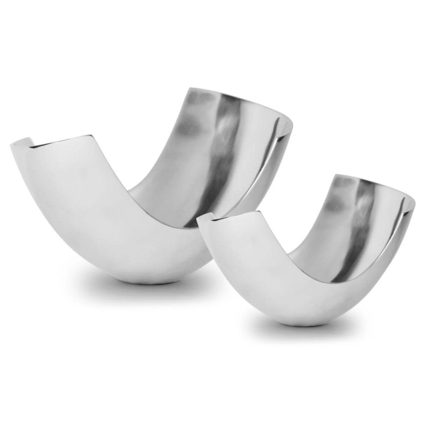 7.25”H X 12” X 10” SILVER MODERN OVAL METAL 3 7.25”H X 12” X 10” SILVER MODERN OVAL METAL