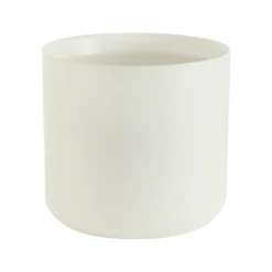 10”H X 10.75” WHITE CERAMIC KENDALL POT COLLECTION (AD)