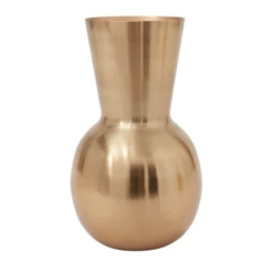 11.75"H X 7" METAL GOLDEN LOVE VASE