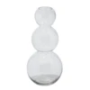 13”H X 5.75” CLEAR GLASS TREBLE STACKED VASE -Cheap CERAMIC Shop accent decor 13h x 575 clear glass treble stacked