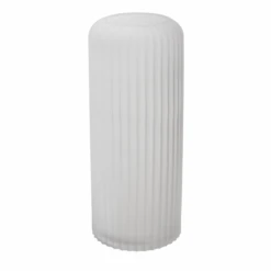 14”H X 5.75” WHITE GLASS PALOMA VASE