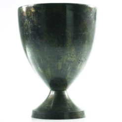 16”H X 12” BURNT SILVER ARSENAL METAL URN (AD)