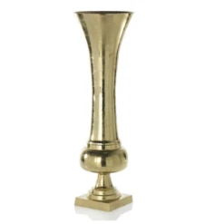 38”H X 12.25” GOLD METAL MAJESTY VASE (AD)