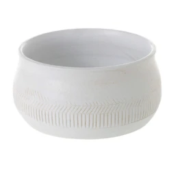 4.75”H X 9.5” WHITE LOW CERAMIC TASSE BOWL