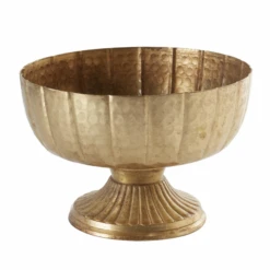 5.5”h X 8” GOLD LITA METAL COMPOTE (AD)