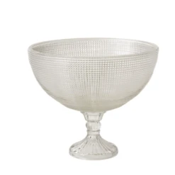 5"h X 6.25" OPULENT GLASS COMPOTE