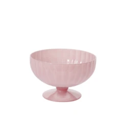 5βH X 7.75β PINK GLASS KYANDI COMPOTE