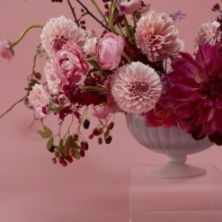 5”H X 7.75” WHITE GLASS KYANDI COMPOTE -Cheap CERAMIC Shop accent decor 5h x 775 white glass kyandi compote 1