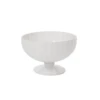 5”H X 7.75” WHITE GLASS KYANDI COMPOTE -Cheap CERAMIC Shop accent decor 5h x 775 white glass kyandi compote