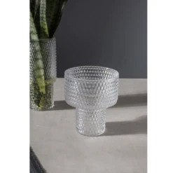 7.5”H X 6.5” CLEAR GLASS CORINTHIA VASE -Cheap CERAMIC Shop accent decor 75h x 65 clear glass corinthia vase 2