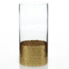 8”H X 3.75” GLASS WITH GOLD BOTTOM ELSA VASE -Cheap CERAMIC Shop accent decor 8h x 375 glass with gold bottom elsa