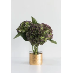 8”H X 3.75” GLASS WITH GOLD BOTTOM ELSA VASE -Cheap CERAMIC Shop accent decor 8h x 375 glass with gold bottom elsa 3