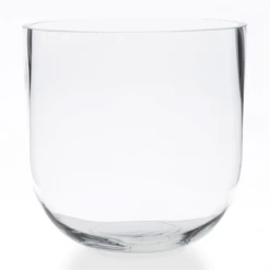 9.5"x9.5" CLEAR FAT BOWL VASE (AD)