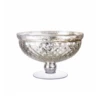 H:6.5" D:10 MERCURY SILVER GLASS LOW PEDESTAL COMPOTE -Cheap CERAMIC Shop h65 d10 mercury silver glass low pedestal compote